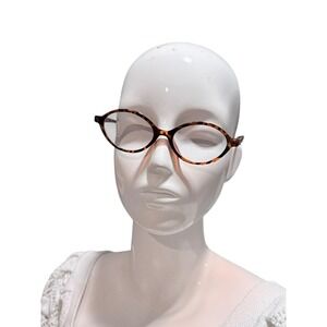 TIJN Eyeglass Frames Womens Tortoise Brown Oval Optical TR30270 51-18-142